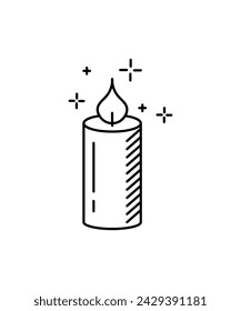 candle icon, vector best line icon.