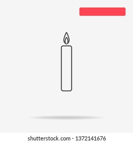 Candle icon. Vector concept illustration for design.