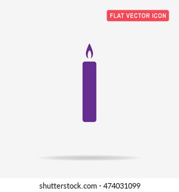Candle icon. Vector concept illustration for design.