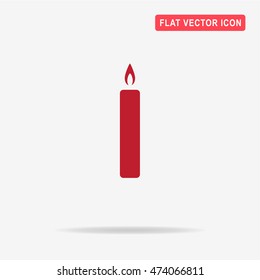 Candle icon. Vector concept illustration for design.