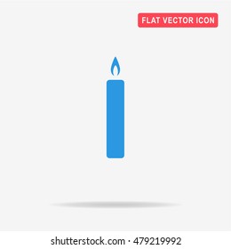 Candle icon. Vector concept illustration for design.