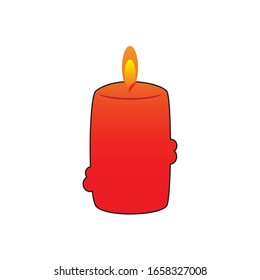 candle icon vector concept template design illustration