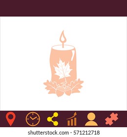 Candle  icon. Vector design.