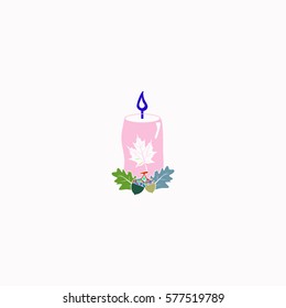 Candle  icon Vector design. Colored illustration.