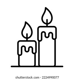 candle icon vector design template in white background