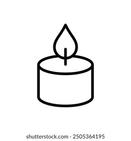 Plantilla de diseño de Vector de icono de vela simple y limpia
