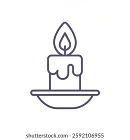 Candle icon vector from easter day concept. Thin line illustration of candle editable stroke. candle linear sign for use on web and mobile apps, logo, print media. vector illustration on white 