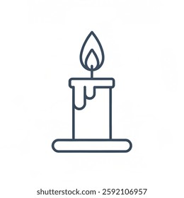 Candle icon vector from easter day concept. Thin line illustration of candle editable stroke. candle linear sign for use on web and mobile apps, logo, print media. vector illustration on white 
