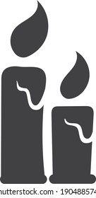 candle icon vector. flame icon 