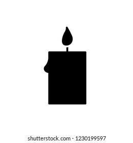candle icon vector. glyph style design