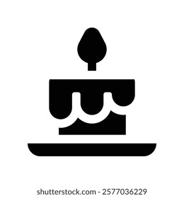 candle icon. vector glyph icon for your website, mobile, presentation, and logo design.