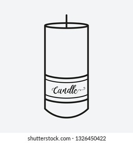 Candle icon. Vector illustration