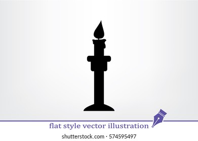 candle icon vector illustration.