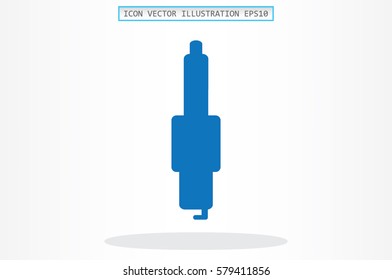 Candle icon. Vector illustration.