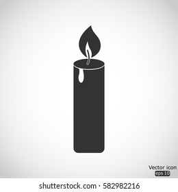 Candle icon - vector  illustration