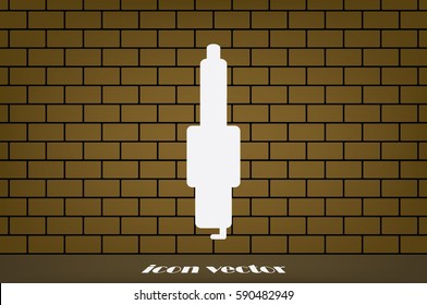 Candle icon. Vector illustration.