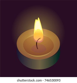 Candle icon. Vector illustration.