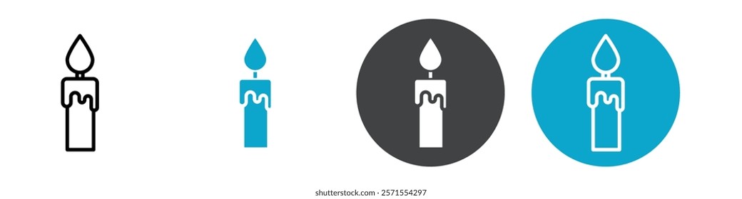 candle icon Vector illustration in black