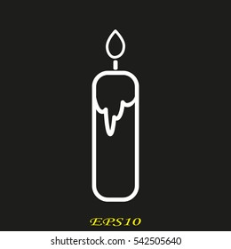 candle, icon, vector illustration eps10