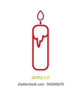 candle, icon, vector illustration eps10