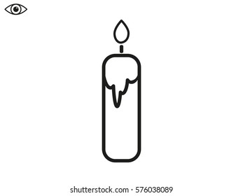 candle, icon, vector illustration eps10