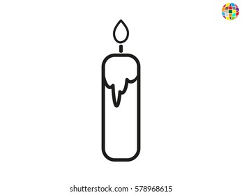 candle, icon, vector illustration eps10