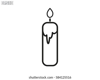 candle, icon, vector illustration eps10
