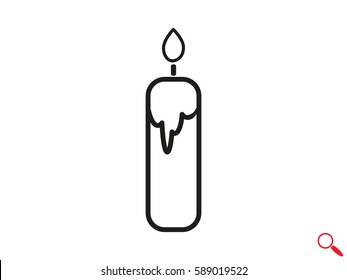 candle, icon, vector illustration eps10