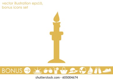 candle icon vector illustration eps10.