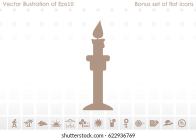 candle icon vector illustration eps10.