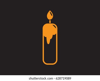 candle, icon, vector illustration eps10