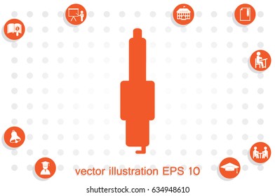 Candle icon. Vector illustration eps10.