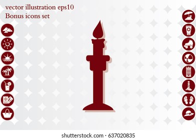candle icon vector illustration eps10.