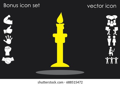candle icon vector illustration eps10.