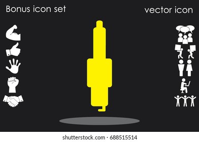 Candle icon. Vector illustration eps10.