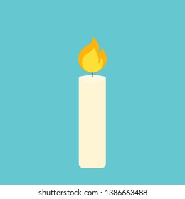 Candle icon vector illustration flat style