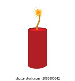 Candle icon Vector illustration of modern flat design style. Isolated on a stylish white background. Elements in flat design.