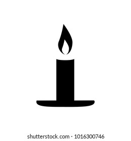 Candle icon vector illustration on white background