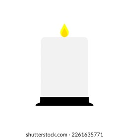 Candle icon. Vector illustration on a white background.
