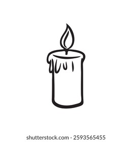 Candle icon vector illustration on white background
