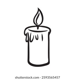 Candle icon vector illustration on white background