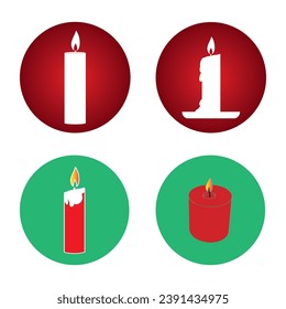 Diseño de símbolo de ilustración vectorial de icono de velas