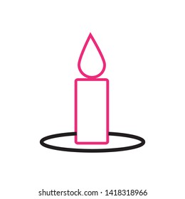 
candle icon vector illustration template