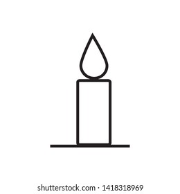
candle icon vector illustration template