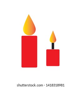 
candle icon vector illustration template