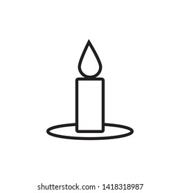 
candle icon vector illustration template