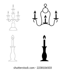 candle icon vector illustration template design