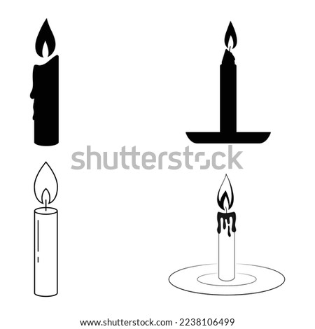 candle icon vector illustration template design