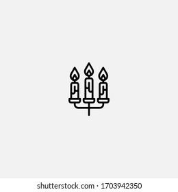 candle icon vector illustrator sign