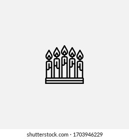 Vektorillustration-Illustrationszeichen für Kerzensymbol